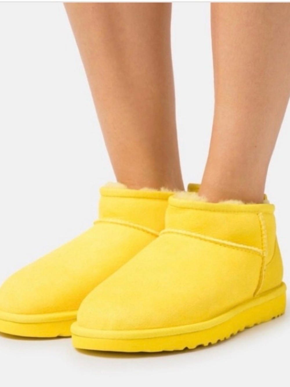 UGG Bright Yellow Kids Slip-On Ankle Boots